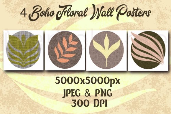 Boho Floral Wall Art Poster-Set of 4: A Strategic Tool for Creators and Professionals