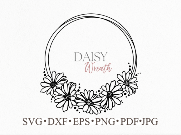 Daisy Hand Drawn Floral Wreath SVG: A Versatile Digital Asset for Your Creative Projects