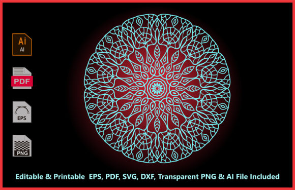 Digital Mandala Coloring Pages and Books Design