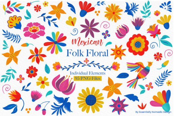 Evaluating Gouache Mexican Folk Art Floral Clipart for Modern Creative Projects