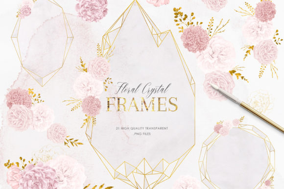 Floral Crystal Frames Clipart: A Designer's Essential Toolkit
