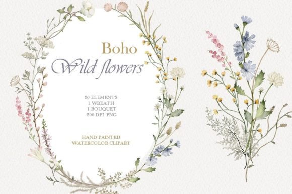The Art of Digital Craft: The Significance of Wildflower Watercolor Clipart in Modern Creativity
