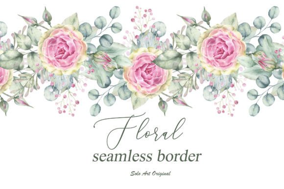 The Artful Utility of a Floral Seamless Border: Exploring Eucalyptus Elegance