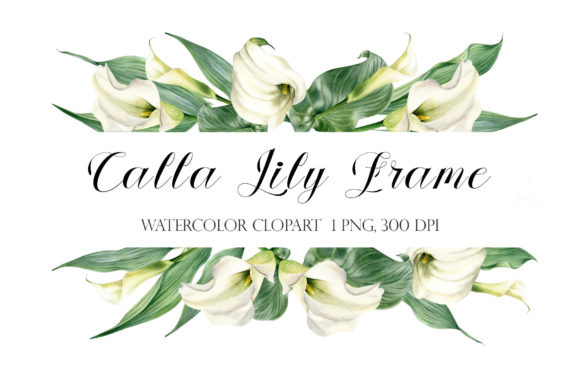 The Essence of Watercolor Floral Frame Calla Lily