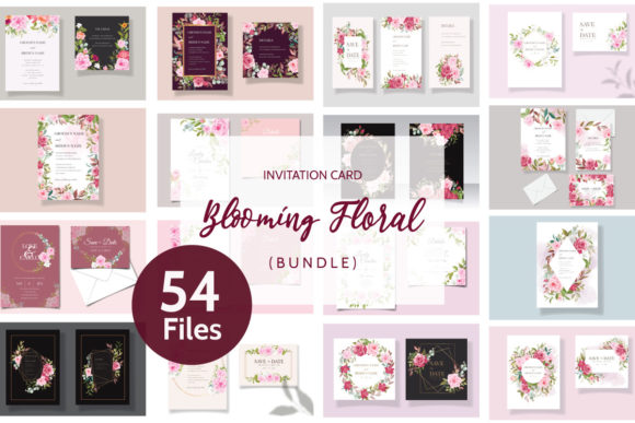 The Wedding Invitation Blooming Flower Bundle: Your Digital Toolkit for Celebration