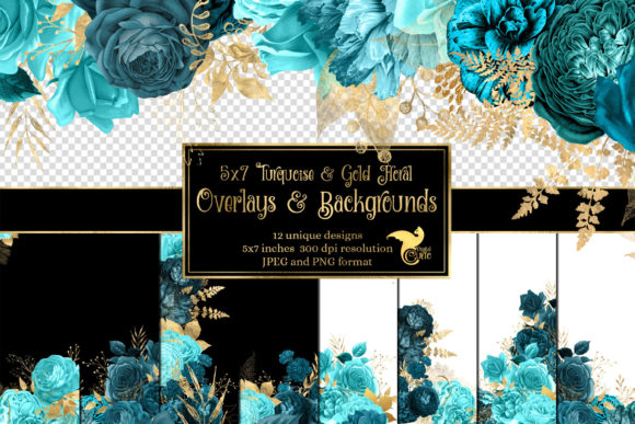 Unlocking the Versatility of 5x7 Turquoise and Gold Floral Overlays