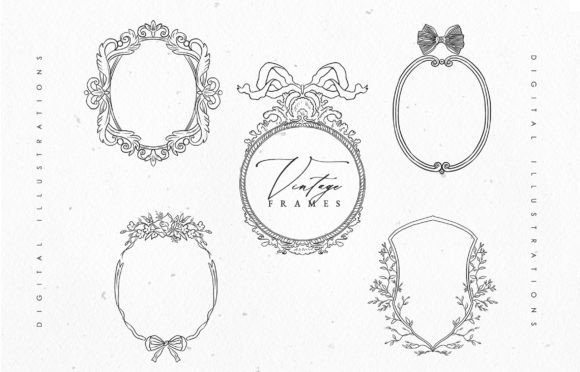 Vintage Floral Frames: Timeless Design Assets
